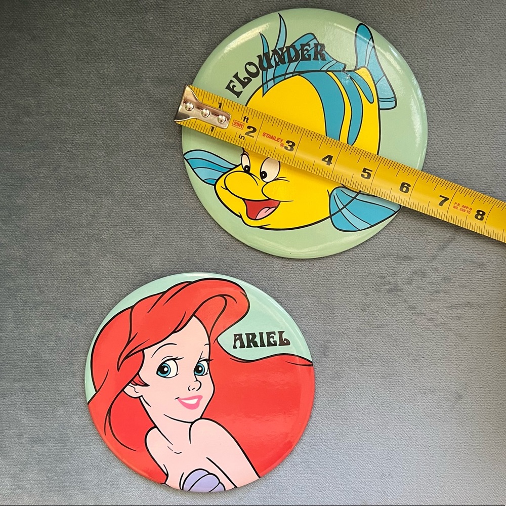 Original 1988 Little Mermaid Jumbo 6” Pin Set